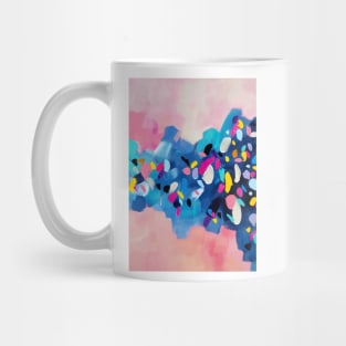 Modern Pink Abstract Painting 2, Colorful Contemporary Painting Mug